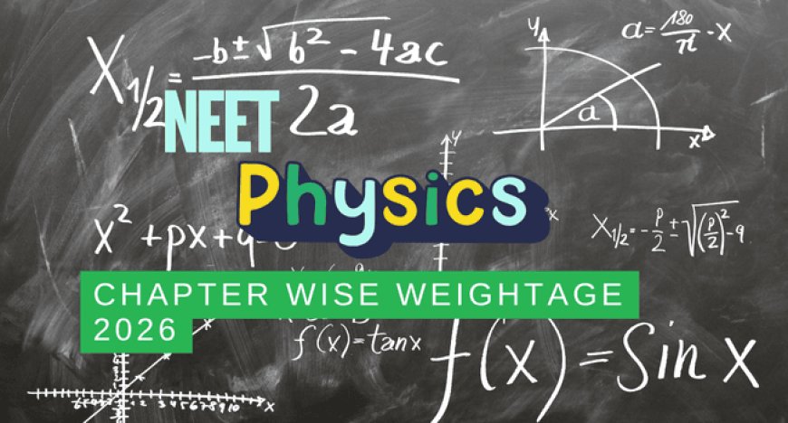 NEET Physics Chapter Wise Weightage 2026 – Class 11 & 12 Important Topics
