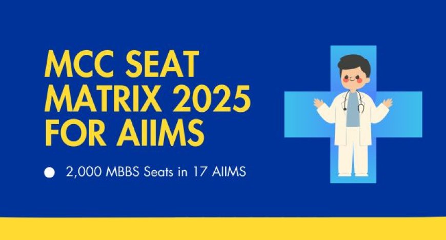 MCC Seat Matrix 2025 for AIIMS: 2,000 MBBS Seats in 17 AIIMS – Full List Here!